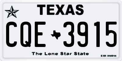 TX license plate CQE3915