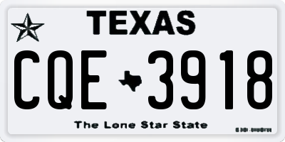 TX license plate CQE3918
