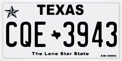 TX license plate CQE3943