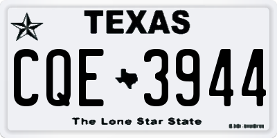 TX license plate CQE3944
