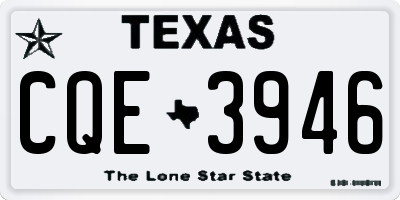 TX license plate CQE3946