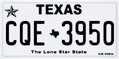 TX license plate CQE3950