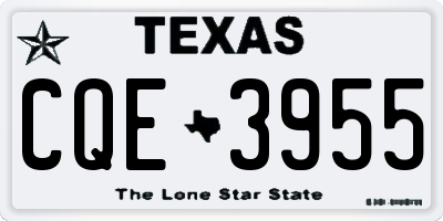 TX license plate CQE3955