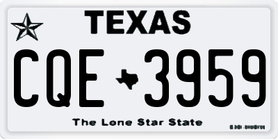 TX license plate CQE3959