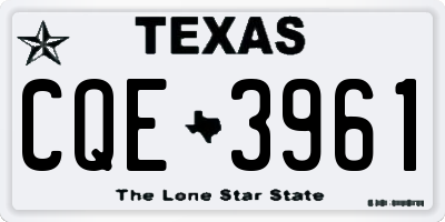TX license plate CQE3961