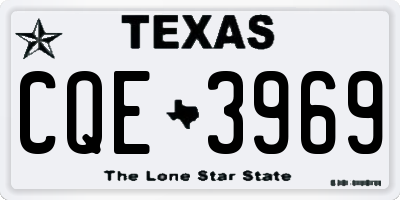 TX license plate CQE3969