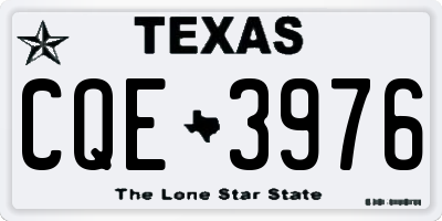 TX license plate CQE3976