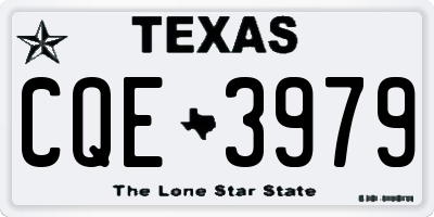 TX license plate CQE3979