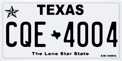 TX license plate CQE4004