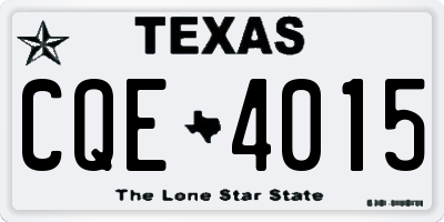 TX license plate CQE4015