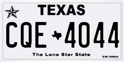 TX license plate CQE4044