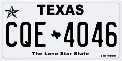 TX license plate CQE4046
