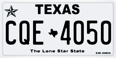 TX license plate CQE4050
