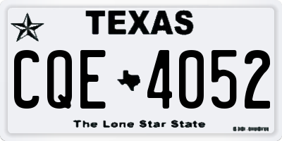 TX license plate CQE4052