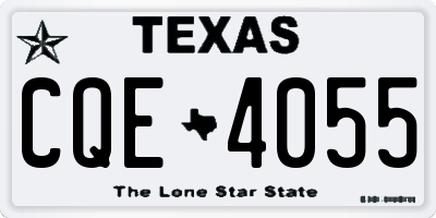 TX license plate CQE4055