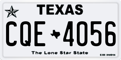 TX license plate CQE4056