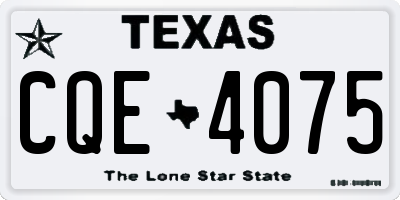 TX license plate CQE4075