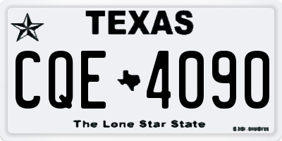 TX license plate CQE4090