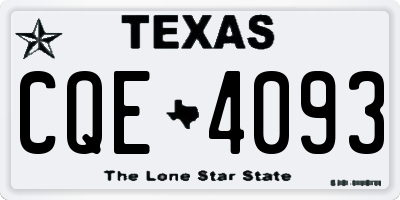 TX license plate CQE4093
