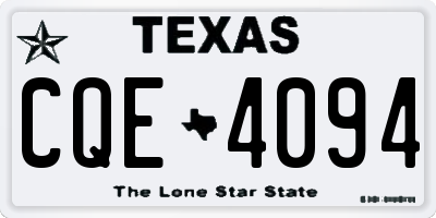 TX license plate CQE4094