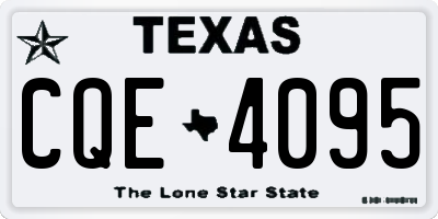 TX license plate CQE4095