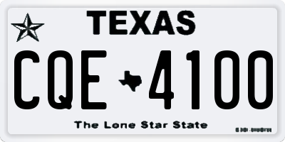 TX license plate CQE4100
