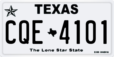 TX license plate CQE4101