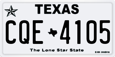 TX license plate CQE4105