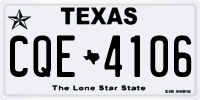TX license plate CQE4106