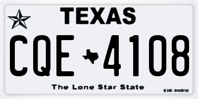 TX license plate CQE4108