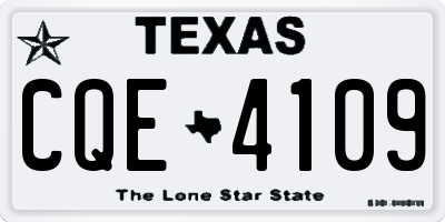 TX license plate CQE4109