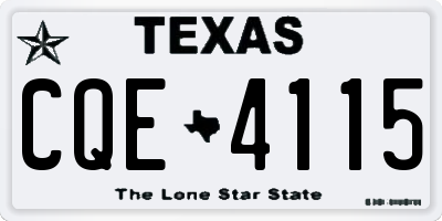 TX license plate CQE4115