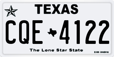 TX license plate CQE4122