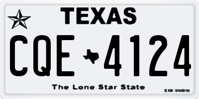 TX license plate CQE4124