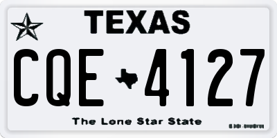 TX license plate CQE4127