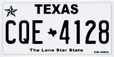 TX license plate CQE4128