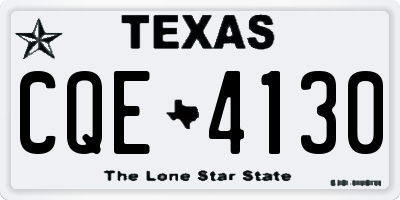 TX license plate CQE4130