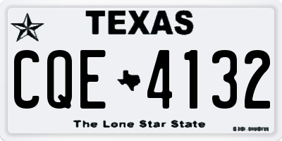 TX license plate CQE4132