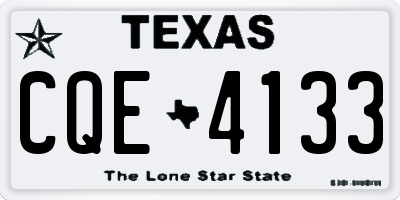 TX license plate CQE4133