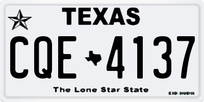 TX license plate CQE4137