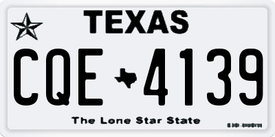 TX license plate CQE4139