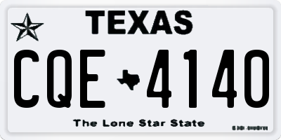 TX license plate CQE4140