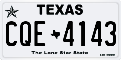 TX license plate CQE4143