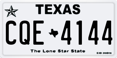 TX license plate CQE4144