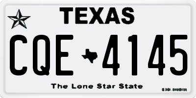 TX license plate CQE4145