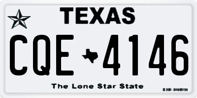 TX license plate CQE4146