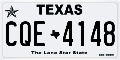 TX license plate CQE4148