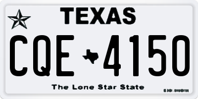 TX license plate CQE4150