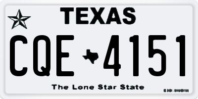 TX license plate CQE4151