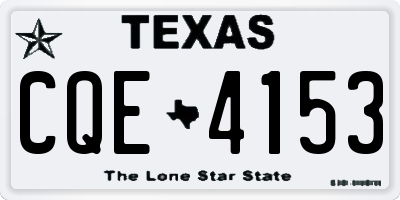 TX license plate CQE4153